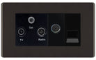 BG Screwless Black Nickel Triplex Combination TV Socket FBN68B - The Switch Depot