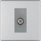 BG Screwless Brushed Steel Satellite Socket FBS64G - The Switch Depot
