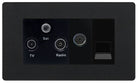 Evolve Polycarbonate Matt Black Triplex Combination TV Socket PCDMBTRI2B - The Switch Depot