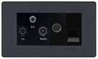 Evolve Polycarbonate Matt Grey Triplex Combination TV Socket PCDMGTRI2B - The Switch Depot