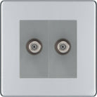BG Screwless Polished Chrome Double Satellite Socket FPC642G - The Switch Depot