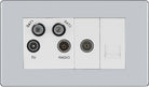 BG Screwless Polished Chrome Quadplex Combination TV Socket FPC69W - The Switch Depot