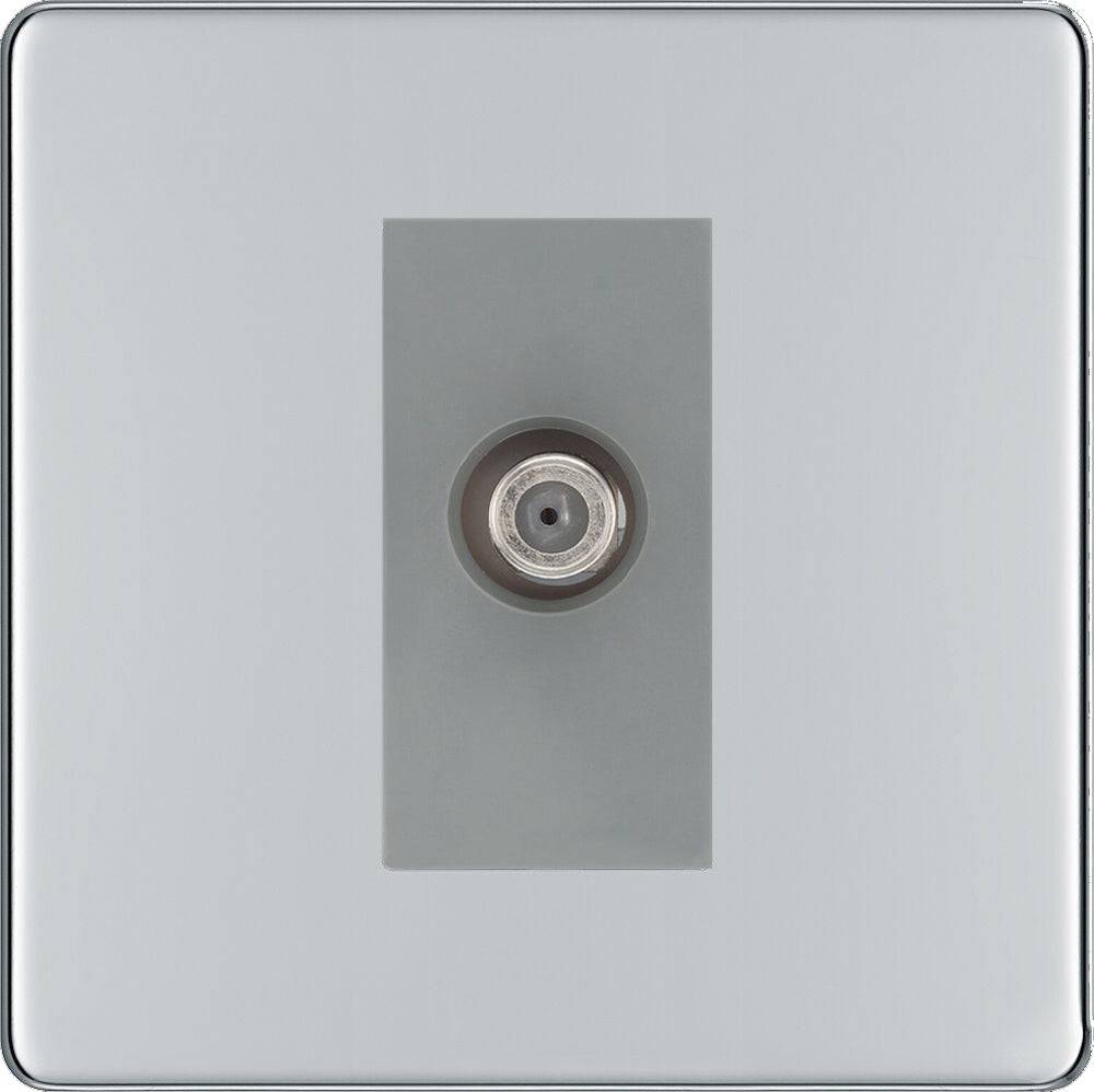 BG Screwless Polished Chrome Satellite Socket FPC64G - The Switch Depot