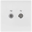 BG Moulded White PVC Diplex TV Socket 866 - The Switch Depot