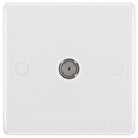 BG Moulded White PVC Isolated TV Socket 862 - The Switch Depot