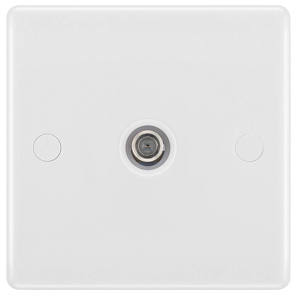 BG Moulded White PVC Satellite Socket 864 - The Switch Depot