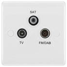 BG Moulded White PVC Triplex TV Socket 867 - The Switch Depot