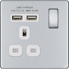 BG Screwless Polished Chrome Single USB Socket FPC21U2W - The Switch Depot