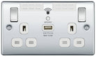 Nexus Metal Polished Chrome Wi-Fi Extender USB Socket NPC22UWRW - The Switch Depot