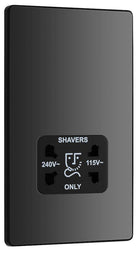 Evolve Polycarbonate Black Chrome Shaver Socket PCDBC20B - The Switch Depot