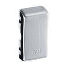 BG Grid Brushed Steel Engraved 'Fan' Rocker RRFNBS Available from RS Electrical Supplies