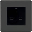 Knightsbridge Screwless Anthracite 13A Unswitched Socket SF13AMAT - The Switch Depot