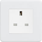 Knightsbridge Screwless Matt White 13A Unswitched Socket SF13AMMW - The Switch Depot
