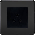 Knightsbridge Screwless Matt Black 5A Unswitched Socket SF5AMMBB - The Switch Depot