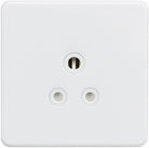 Knightsbridge Screwless Matt White 5A Unswitched Socket SF5AMW - The Switch Depot
