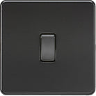 Knightsbridge Screwless Matt Black 20A Double Pole Switch SF8341MBB - The Switch Depot