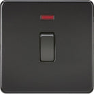 Knightsbridge Screwless Matt Black 20A Double Pole Switch with Neon SF8341NMBB - The Switch Depot