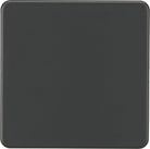 Knightsbridge Screwless Anthracite Single Blank Plate SF8350AT - The Switch Depot