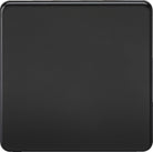 Knightsbridge Screwless Matt Black Single Blank Plate SF8350MB - The Switch Depot