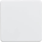 Knightsbridge Screwless Matt White Single Blank Plate SF8350MW - The Switch Depot
