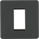 Knightsbridge Screwless Anthracite 1G Euro Plate SF1GAT - The Switch Depot