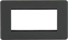 Knightsbridge Screwless Anthracite 4G Euro Plate SF4GAT - The Switch Depot