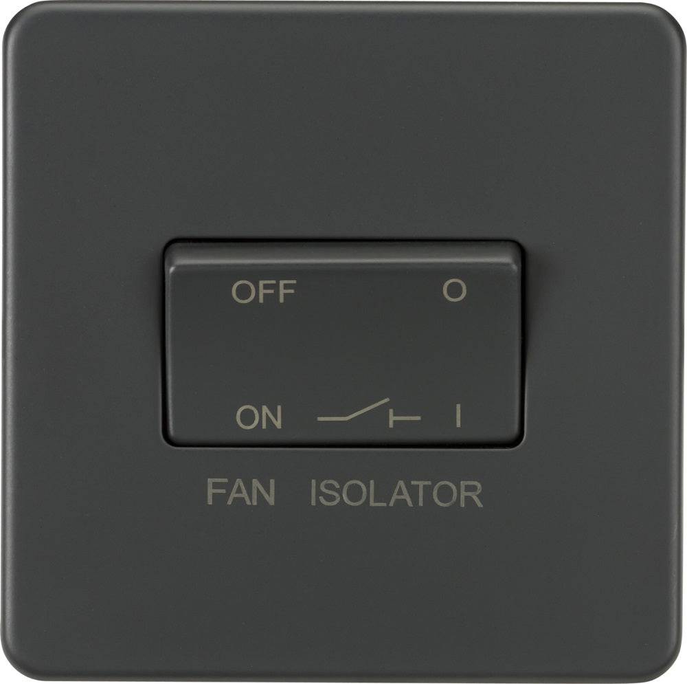 Knightsbridge Screwless Anthracite Fan Isolator Switch SF1100AT - The Switch Depot