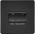 Knightsbridge Screwless Matt Black Fan Isolator Switch SF1100MBB - The Switch Depot