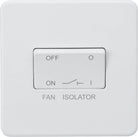 Knightsbridge Screwless Matt White Fan Isolator Switch SF1100MW - The Switch Depot