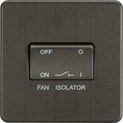 Knightsbridge Screwless Smoked Bronze Fan Isolator Socket SF1100SB - The Switch Depot