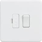 Knightsbridge Screwless Matt White 13A Switched Spur SF6300MW - The Switch Depot