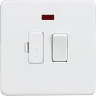 Knightsbridge Screwless Matt White 13A Switched Spur with Neon SF6300NMW - The Switch Depot