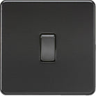 Knightsbridge Screwless Matt Black Intermediate Light Switch SF1200MBB - The Switch Depot