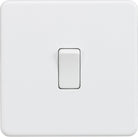 Knightsbridge Screwless Matt White Intermediate Light Switch SF1200MW - The Switch Depot
