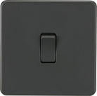 Knightsbridge Screwless Anthracite 1G Light Switch SF2000AT - The Switch Depot
