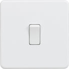 Knightsbridge Screwless Matt White 1G Light Switch SF2000MW - The Switch Depot