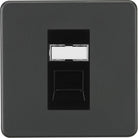 Knightsbridge Screwless Anthracite Cat6 Data Socket SFRJ456MAT - The Switch Depot