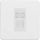 Knightsbridge Screwless Matt White Cat6 Data Socket SFRJ456MMW - The Switch Depot