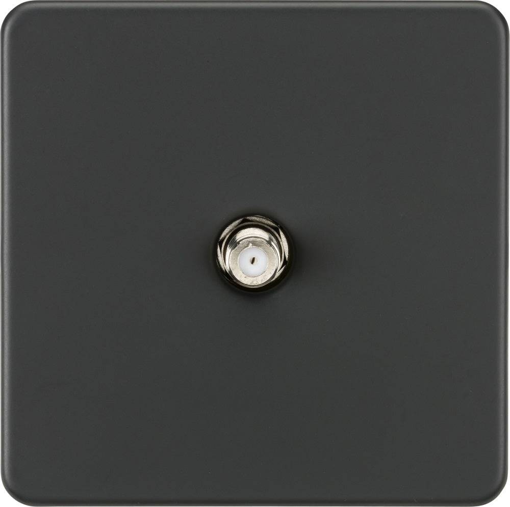 Knightsbridge Screwless Anthracite Non-Isolated Satellite Socket SF0150AT - The Switch Depot
