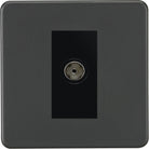 Knightsbridge Screwless Anthracite TV Socket SF0100MAT - The Switch Depot