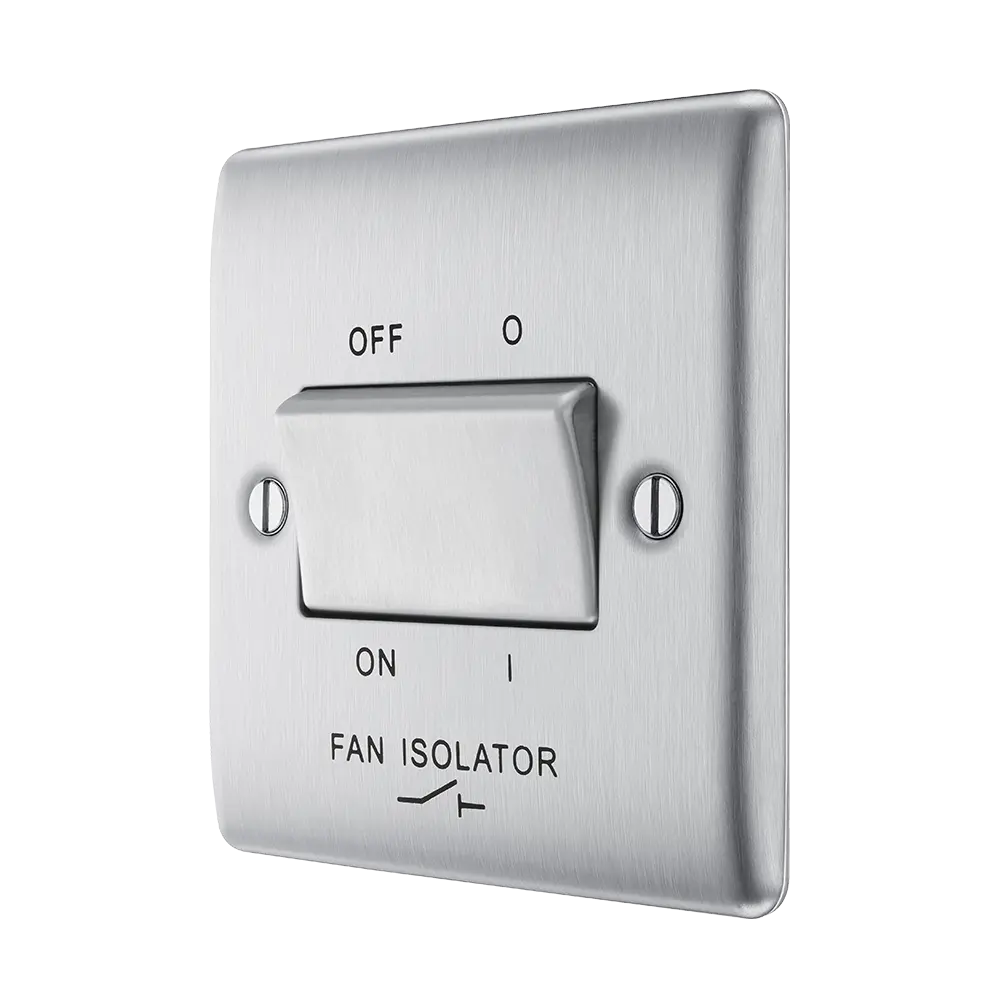 nexus brushed steel fan isolator