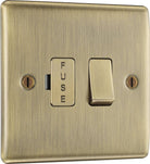 Nexus Metal Antique Brass 13A Switched Spur NAB50-The Switch Depot