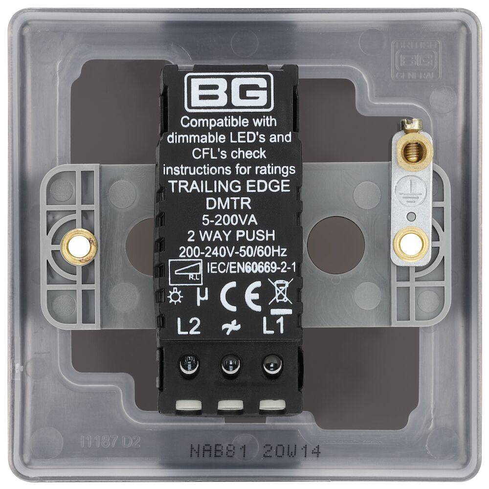 Nexus Metal Antique Brass 1G Dimmer Switch NAB81-The Switch Depot