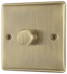 Nexus Metal Antique Brass 1G Dimmer Switch NAB81-The Switch Depot