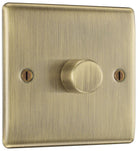Nexus Metal Antique Brass 1G Dimmer Switch NAB81-The Switch Depot