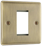Nexus Metal Antique Brass 1G Euro Plate NABEMS1-The Switch Depot