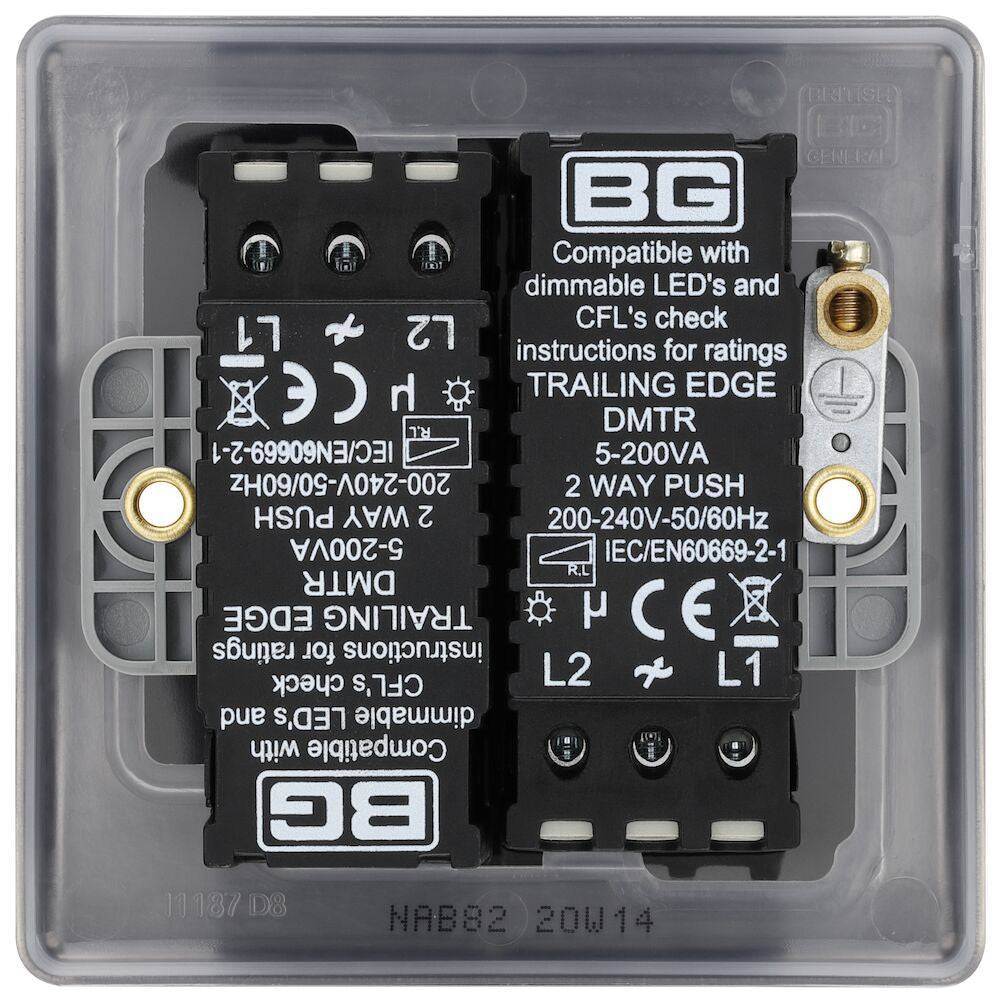 Nexus Metal Antique Brass 2G Dimmer Switch NAB82-The Switch Depot