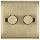 Nexus Metal Antique Brass 2G Dimmer Switch NAB82-The Switch Depot