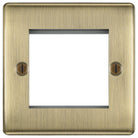 Nexus Metal Antique Brass 2G Euro Plate NABEMS2-The Switch Depot
