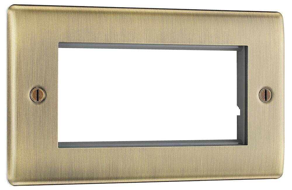 Nexus Metal Antique Brass 4G Euro Plate NABEMR4-The Switch Depot